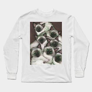 Siamese Kittens Long Sleeve T-Shirt